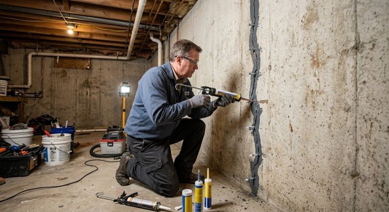 Basement Crack Repair in Hutchinson, KS