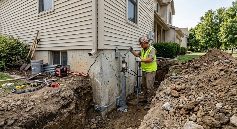 Basement Stabilization in Hutchinson, KS