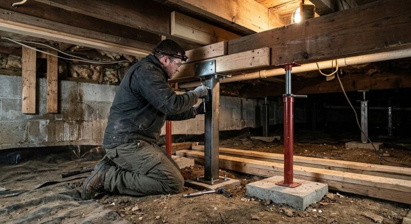 Crawlspace Structural Repair in Hutchinson, KS