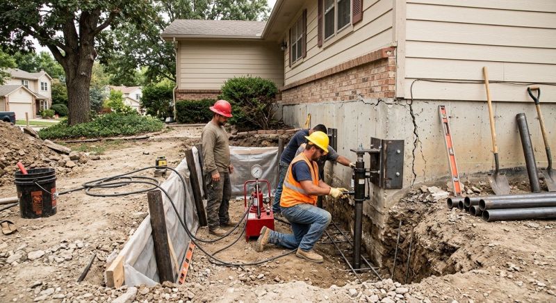 Deep Foundation Repair in Hutchinson, KS