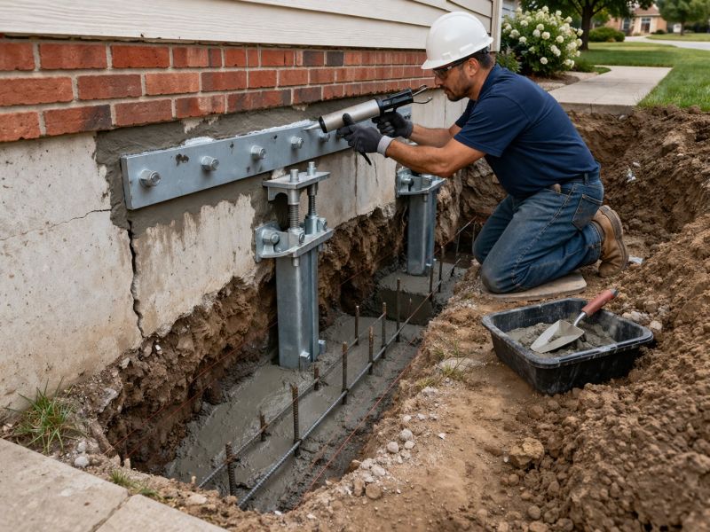 Exterior Foundation Repair in Hutchinson, KS