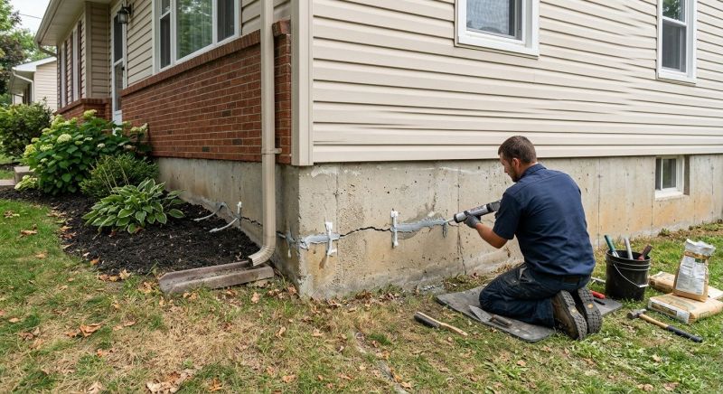 Foundation Crack Sealing in Hutchinson, KS