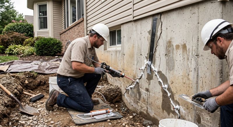 Foundation Cracks Repair in Hutchinson, KS