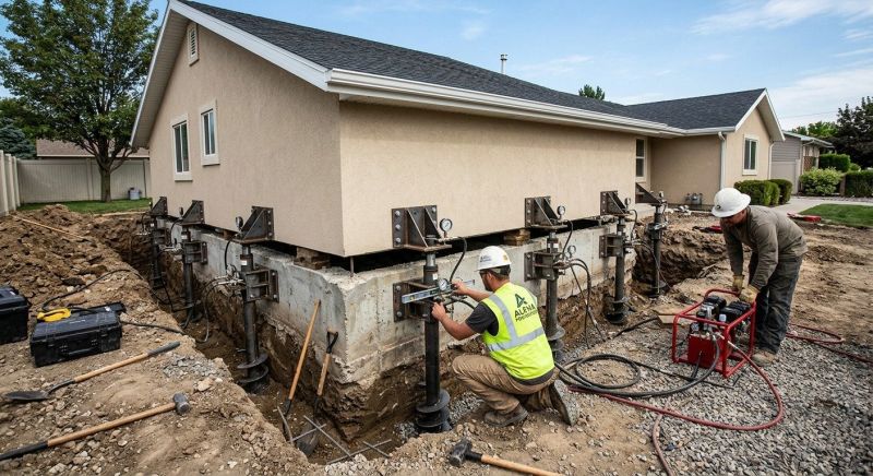 Foundation Pier Leveling in Hutchinson, KS