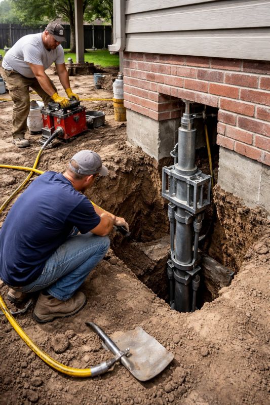 Foundation Pier Repair in Hutchinson, KS
