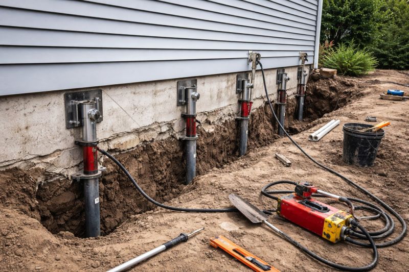 Foundation Pier Repair in Hutchinson, KS
