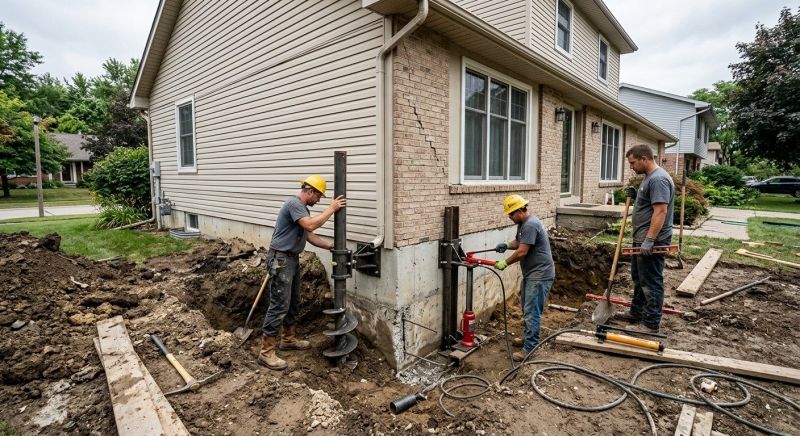 Foundation Settlement Repair in Hutchinson, KS