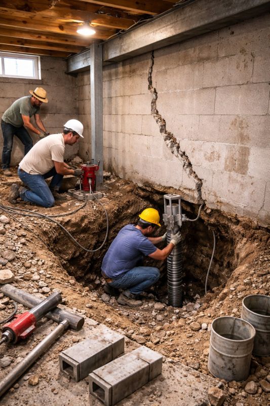 Foundation Structural Repair in South Hutchinson, KS