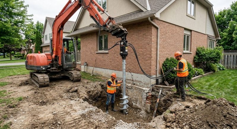 Helical Pile Installation in Hutchinson, KS