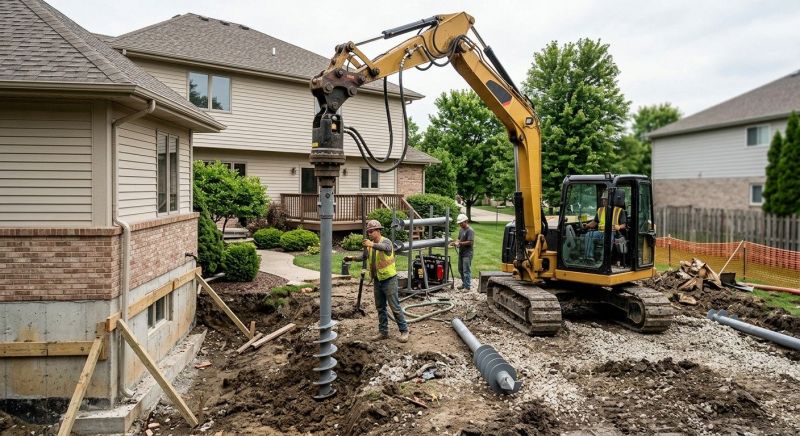 Helical Pile Installation in Hutchinson, KS