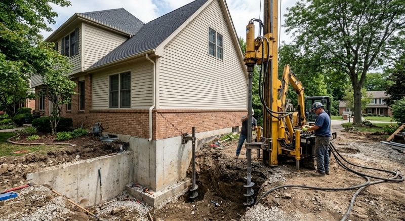 Helical Pile Installation in Hutchinson, KS
