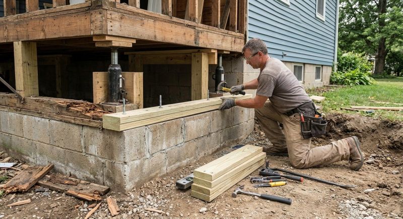 House Foundation Repair in South Hutchinson, KS