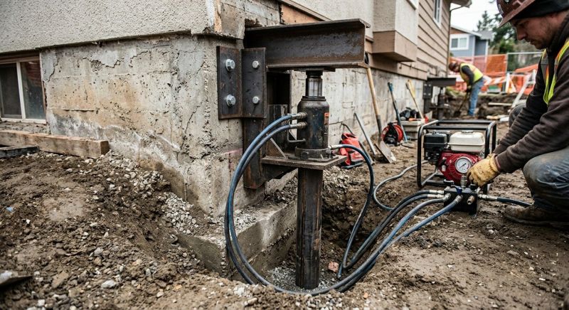 Sinking Foundation Lifting in Hutchinson, KS