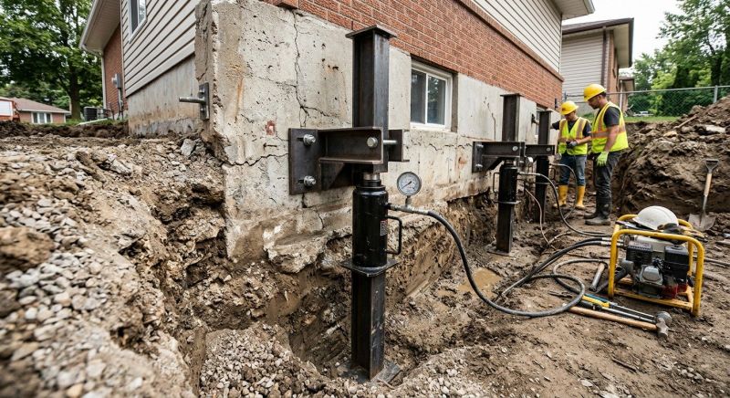Sinking Foundation Lifting in Hutchinson, KS