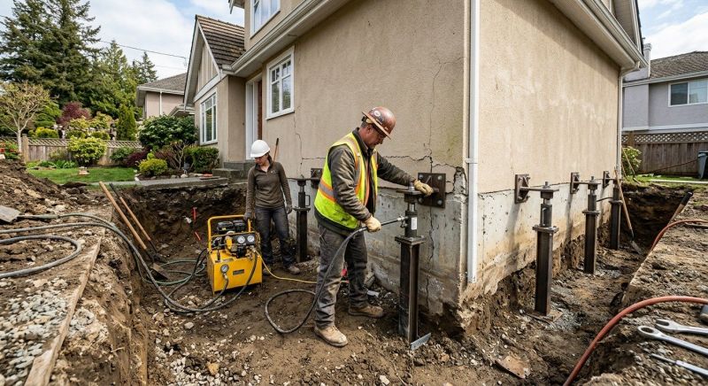 Sinking Foundation Repair in Hutchinson, KS
