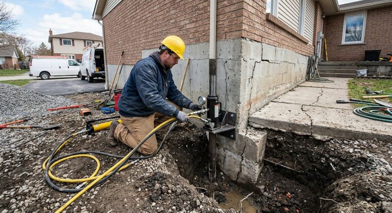Sinking Foundation Repair in South Hutchinson, KS