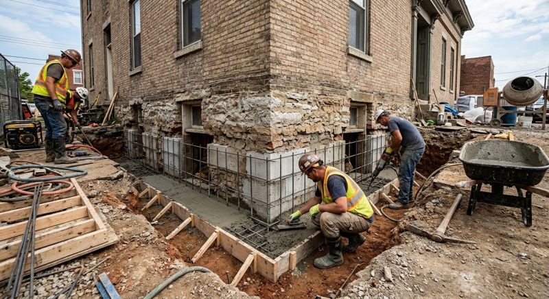 Structural Underpinning in Hutchinson, KS
