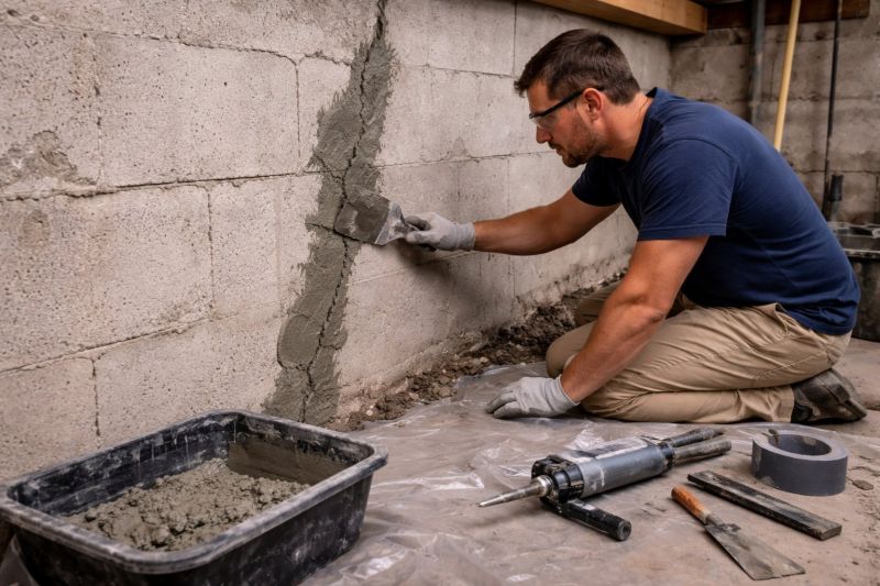 Foundation Crack Repair in South Hutchinson, KS